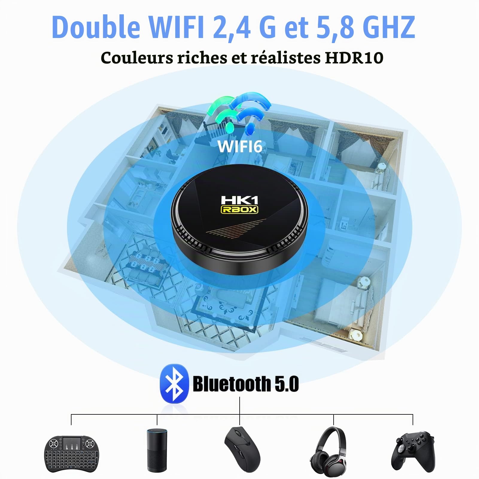 Android TV Box,Android 12.0 TV Box Allwinner H618 Quadcore 4GB RAM 32GB ROM | Mali-G31 MP2 GPU Support 6K 3D 1080P 2.4/5.0GHz WIFI6 BT5.0 10/100M Ethernet HDR10 HDMI 2.0