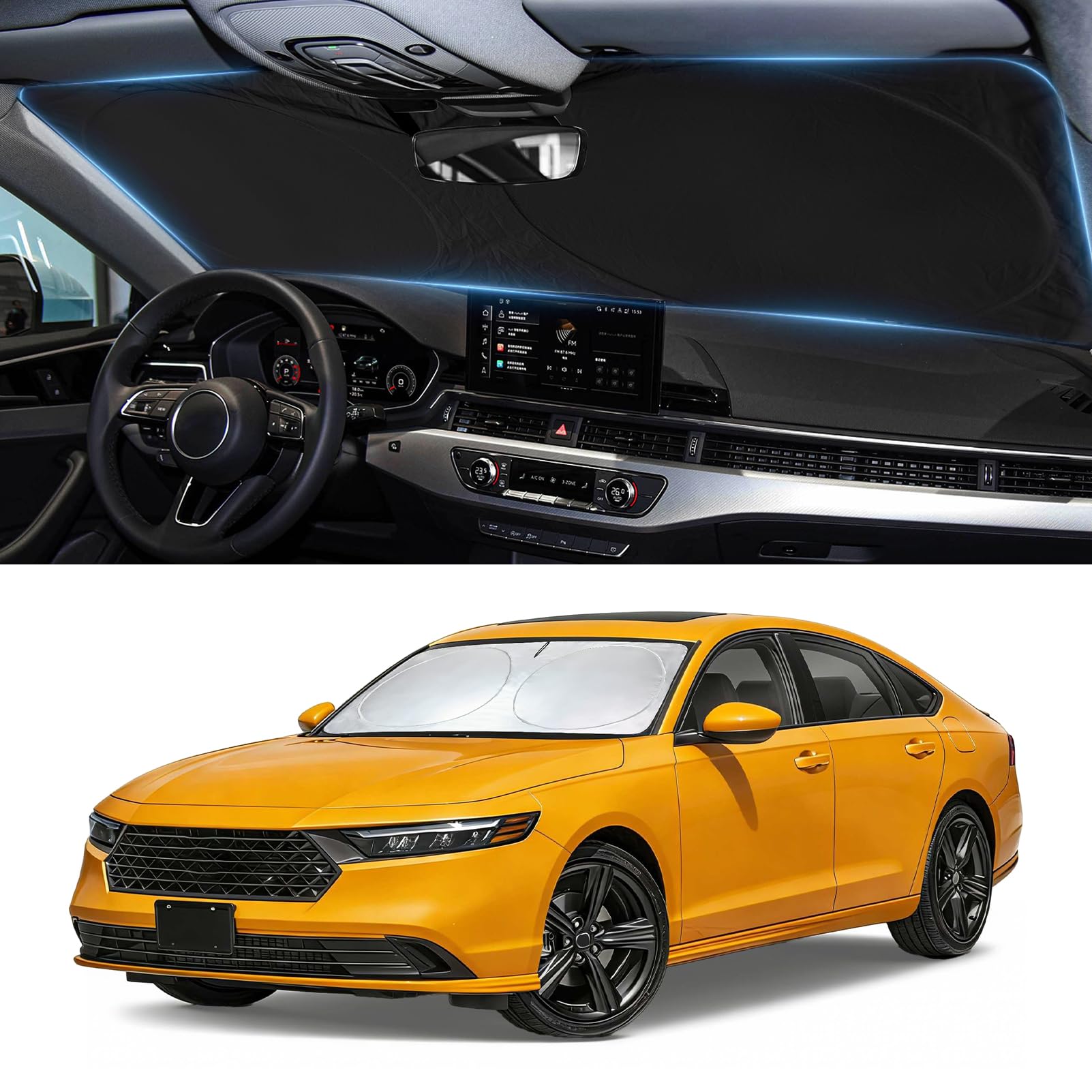 Windshield Sun Shade for Honda Accord 2018-2024 2025 2026 Sunshade