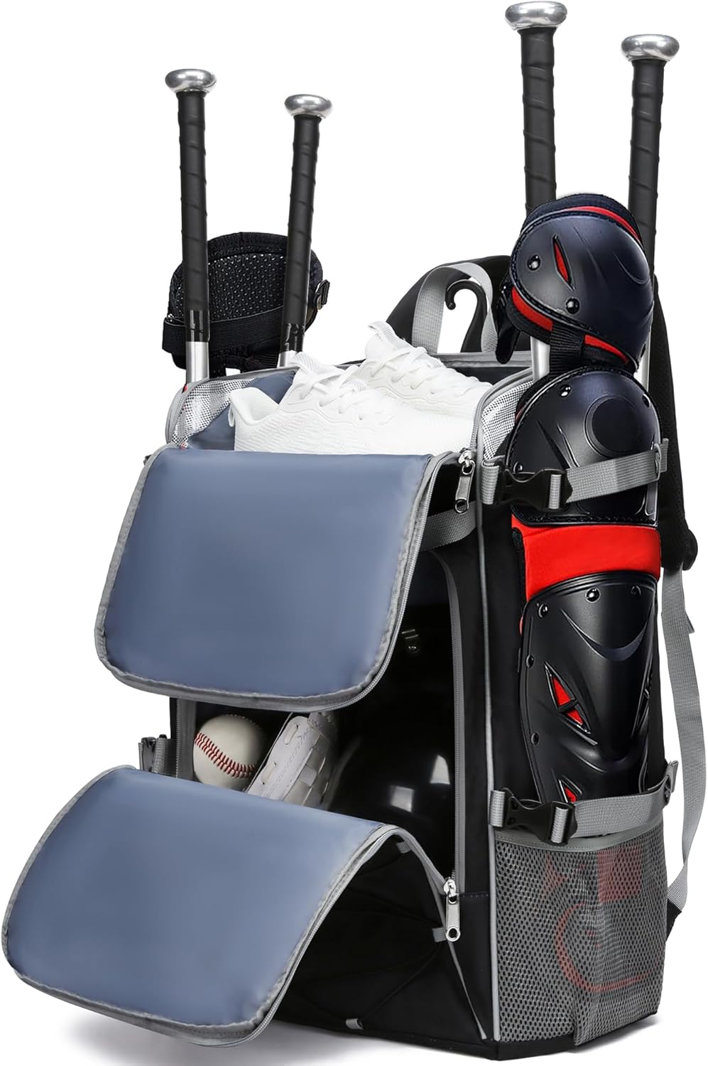 Baseball Softball Catchers Gear Bag for Helmet Chest Protector Leg Guards Cleats Large Baseball Softball Bat Backpack for Boys Girls Catchers Equipment Bag for Youth Adult