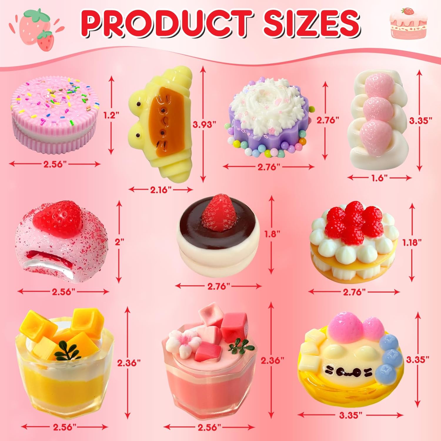 Taba スクイッシー 10個パック 超リアルなデザートクッキー&amp;ケーキスクイーズトイ FuFu粘着スクイッシーフードテクス