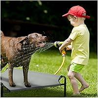 Vista 4 de Elevated Dog Bed, X-Large Cooling Cot for Large Dogs, Raised Pet Bed with Washable Mesh, Outdoor Indoor Use, Heavy Duty Steel Frame, Beige Coffee