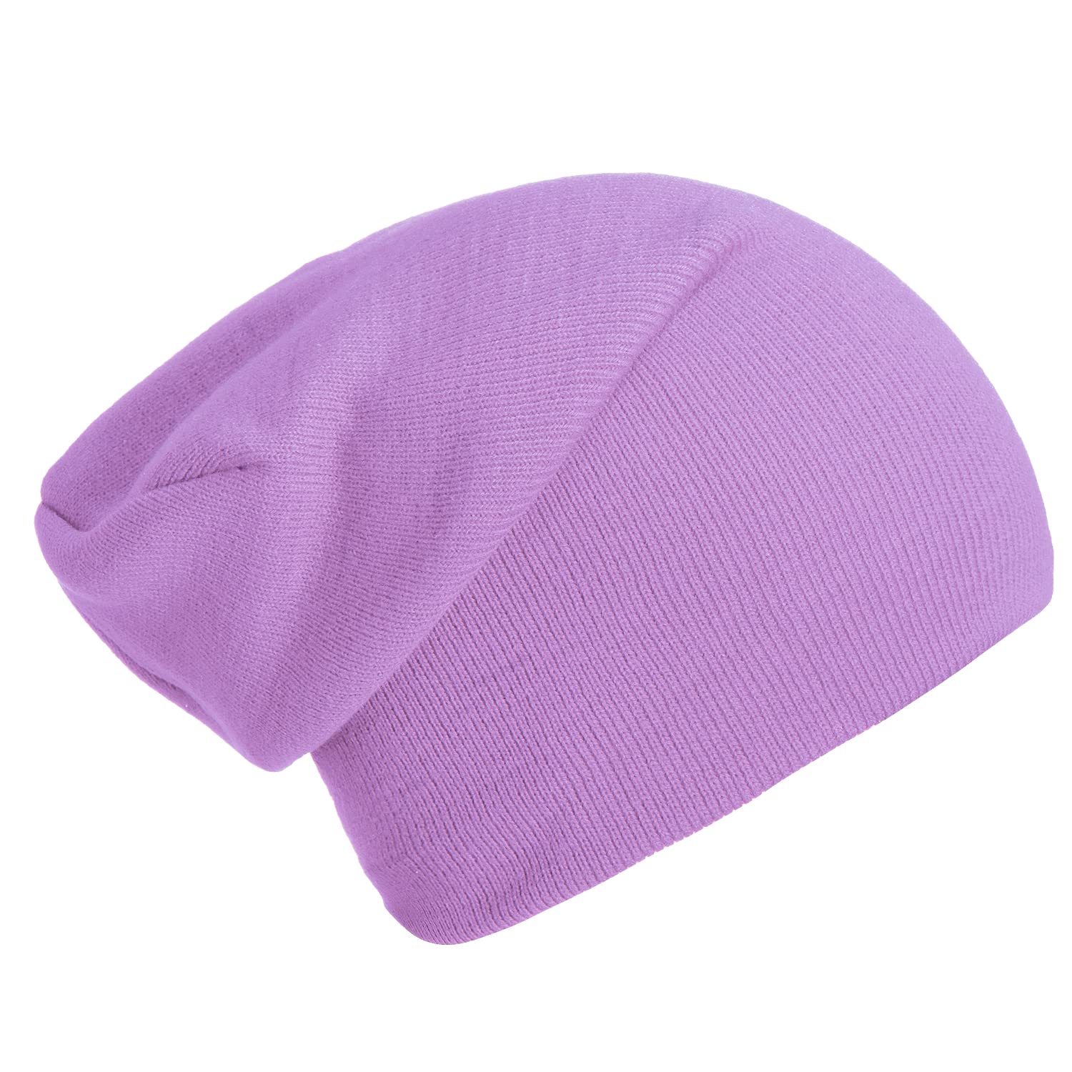 DonDon Beanie hat Men Beanie Hats for Women Winter Slouch Beanie Design Lilac