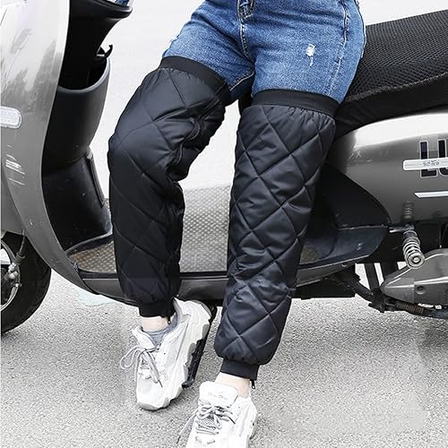 Miniatura 3 de Rodilleras cálidas impermeables para motocicleta, con cremallera, calentador de piernas, rodilleras térmicas para invierno, protectores de piernas