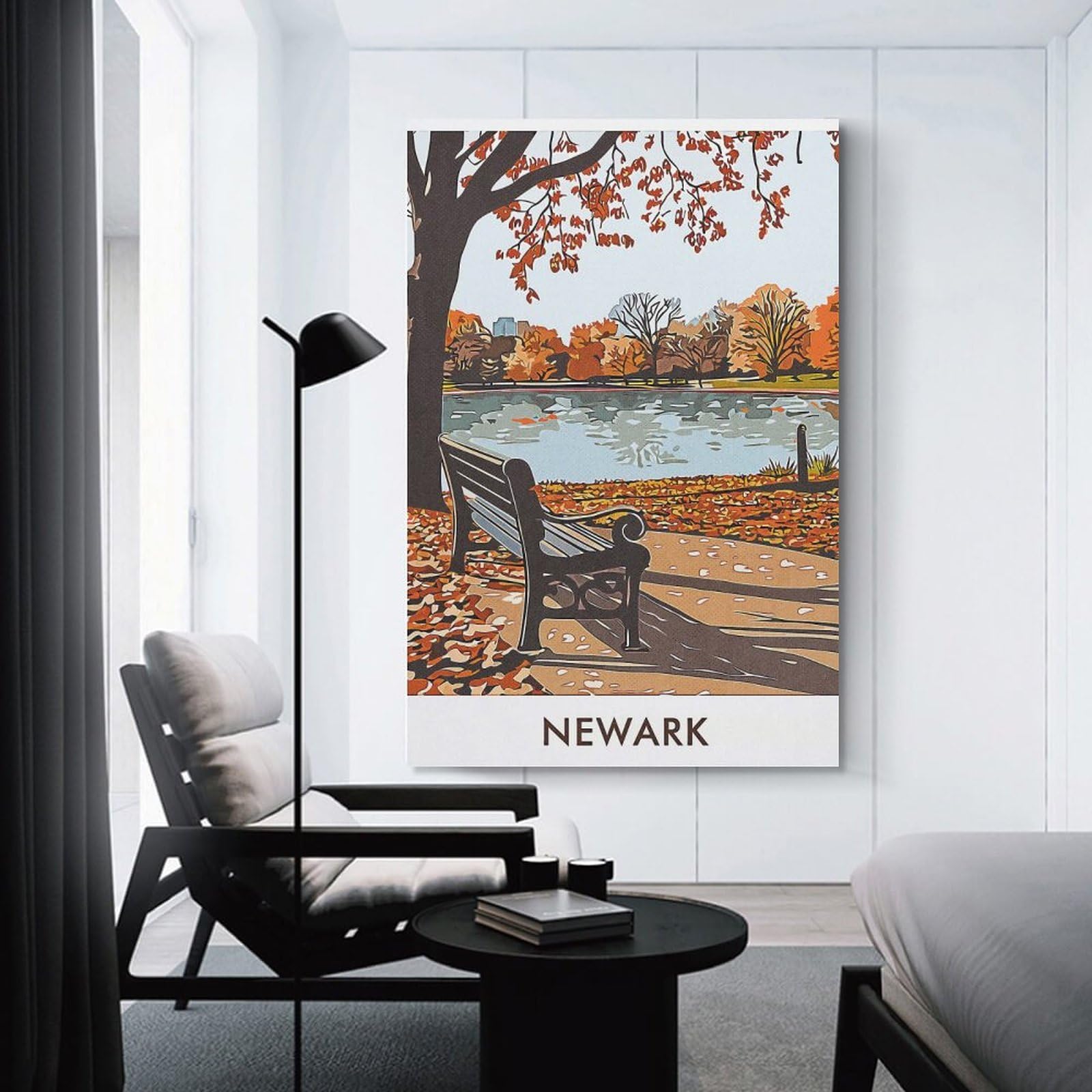 Junmoney Newark Park Autumn Scene Home Decor Wall Art 12x18inch(30x45cm), for Restful Interiors, Bedrooms Or Small Rooms, Decorative Wall Art for Cosy Rooms