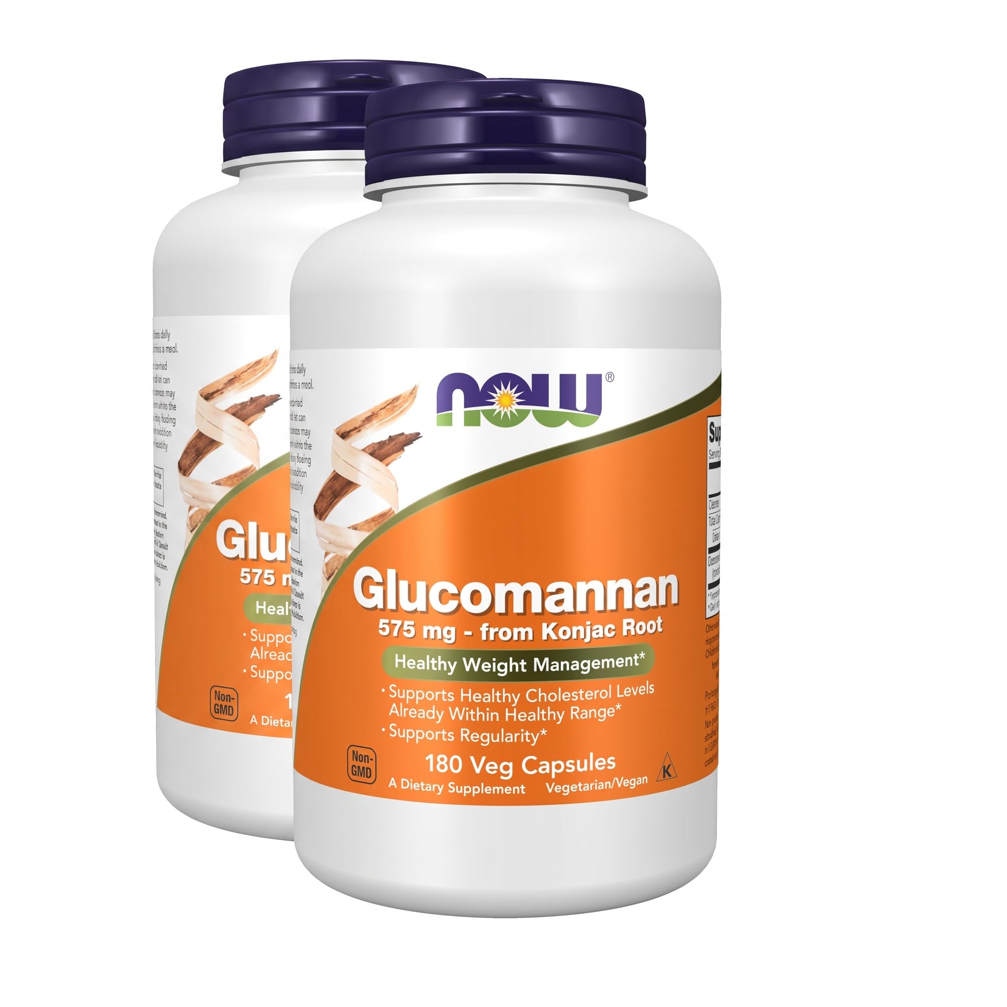 NOW Supplements, Glucomannan 575 mg, Supports Regularity*, 180 Veg Caps — Amazon image 9