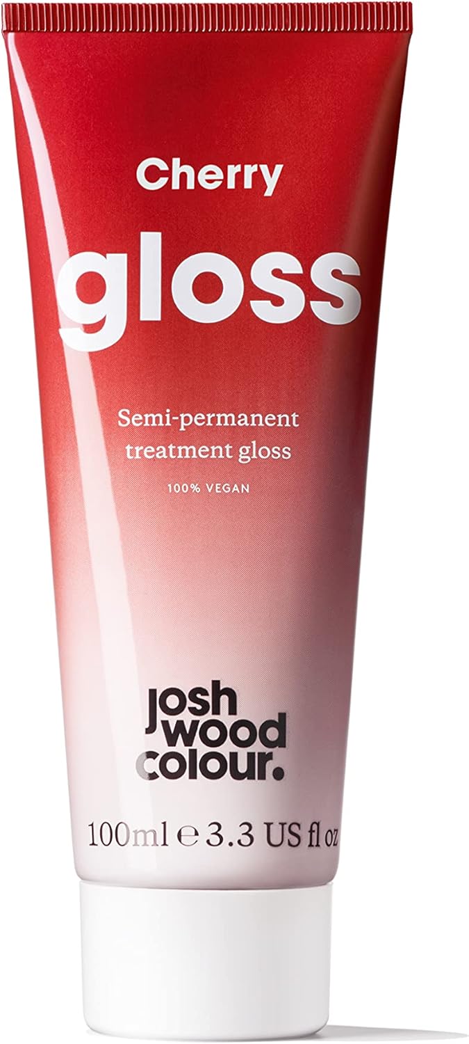 Josh Wood Hair Gloss (Cherry) Semipermanent gloss, a cherry like tone, brings shine to red