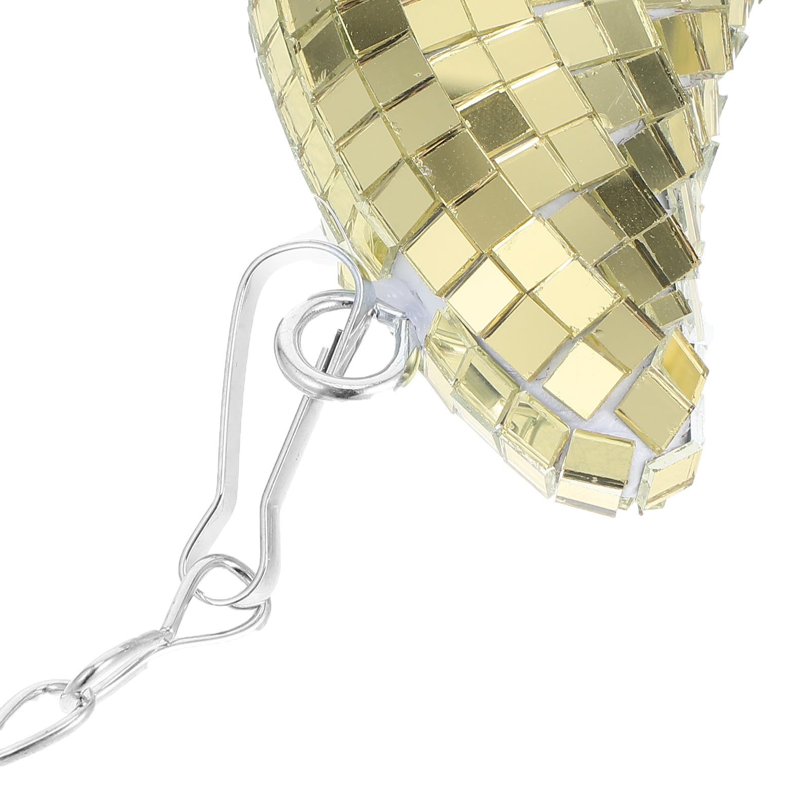 Hängende Discokugel Monddekor aus Glas in Gold, Partydeko