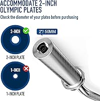 Vista 3 de Barra de mancuerna olímpica EZ Curl de Bupans, barra EZ de 47" para entrenamiento de fuerza para levantamiento de pesas, empujes de cadera, bíceps