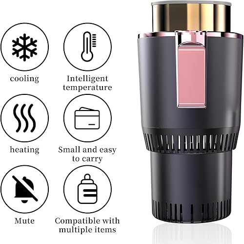 Miniatura 5 de Calentador inteligente para automóvil y tazas más frías, taza de control de temperatura, portavasos de automóvil  Copas de calentamiento térmico