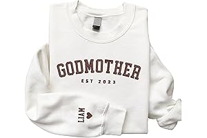 Personalized Godmother Embroidered Sweatshirt: A Cherished Keepsake