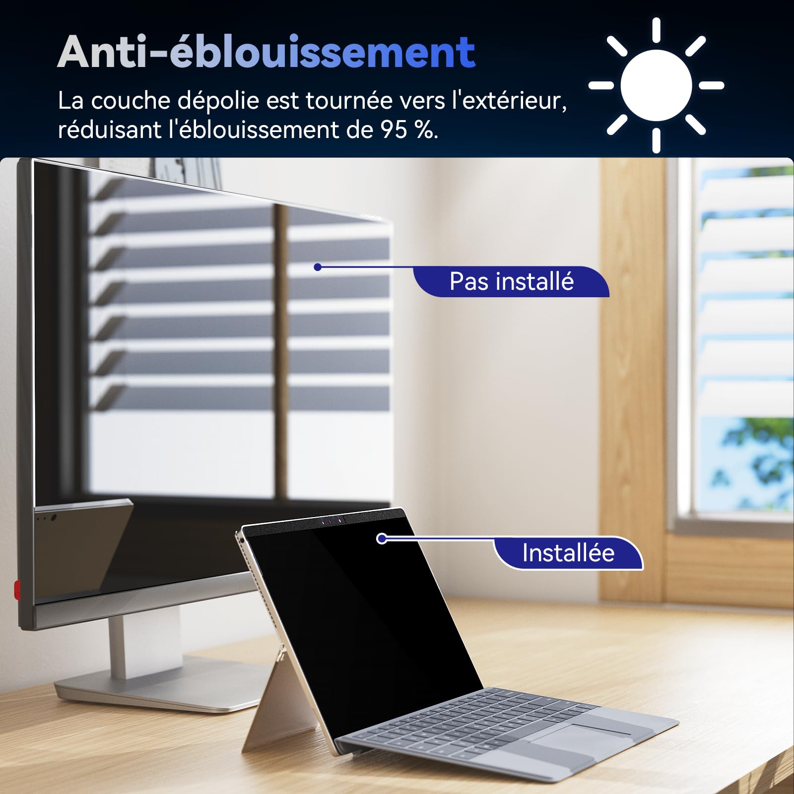 Filtro Privacy Magnetico 13.3 Pollici 16:10 per Schermo Del Computer Portatile, Rimovibile Protezione Schermo Anti Luce Blu Compatibile con Dell/ASUS/HP/Acer/Lenovo/Thinkpad/Samsung/Sony
