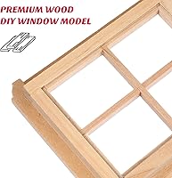 Vista 6 de Toyvian Mini casa de muñecas ventana de madera: 1: 12 marco de ventana pequeña modelo casa de muñecas muebles accesorios de muñeca