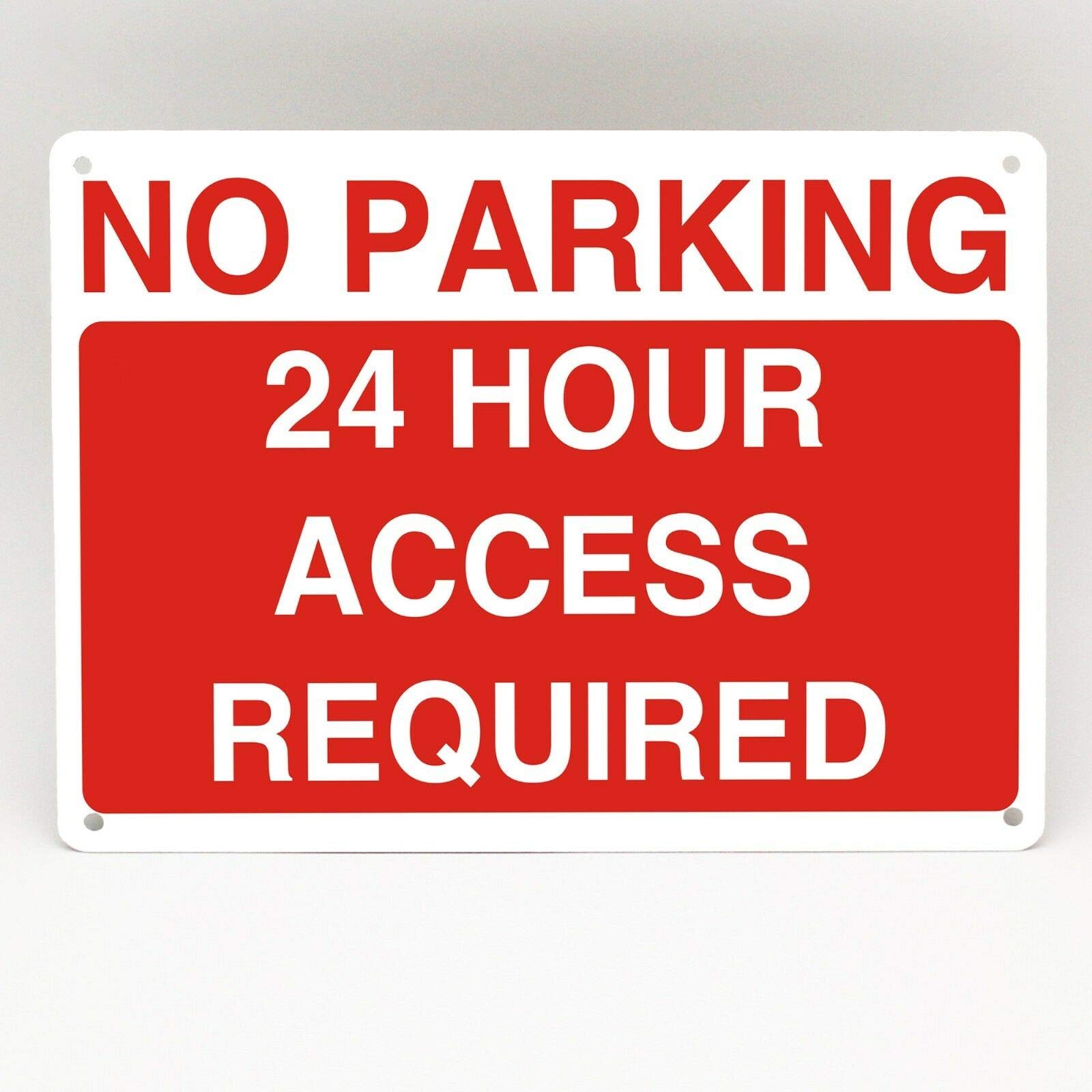 Inga Plaque379 24 Hour Access Required No Parking Metal Sign Red Warning Garage Drive Access Street Metal Tin Sign/Retro Decor Plaque 8X12 Inch