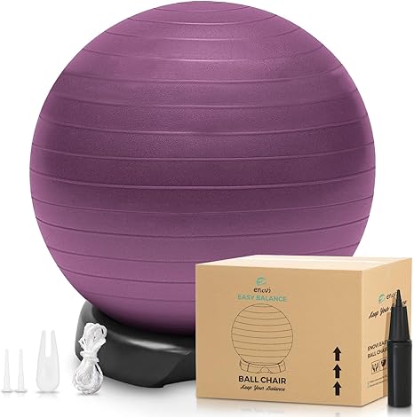 Slim Panda Gymnastikball 65cm - Explosionsgeschützter Pezziball Mit Pumpe Für Fitness & Therapie