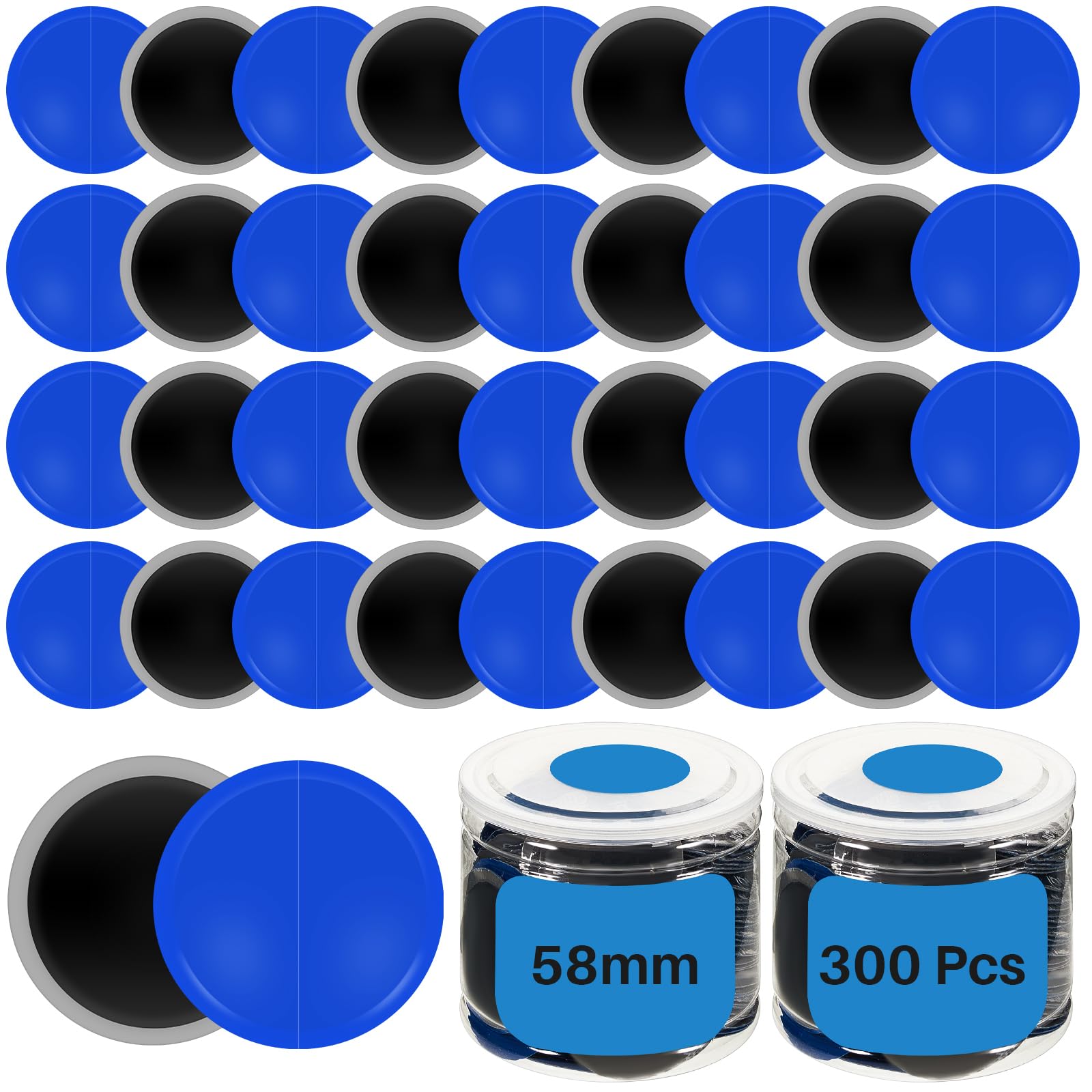 Tallew 300 Pcs Heavy Duty Tire Patches Radial Patch, 58 mm
