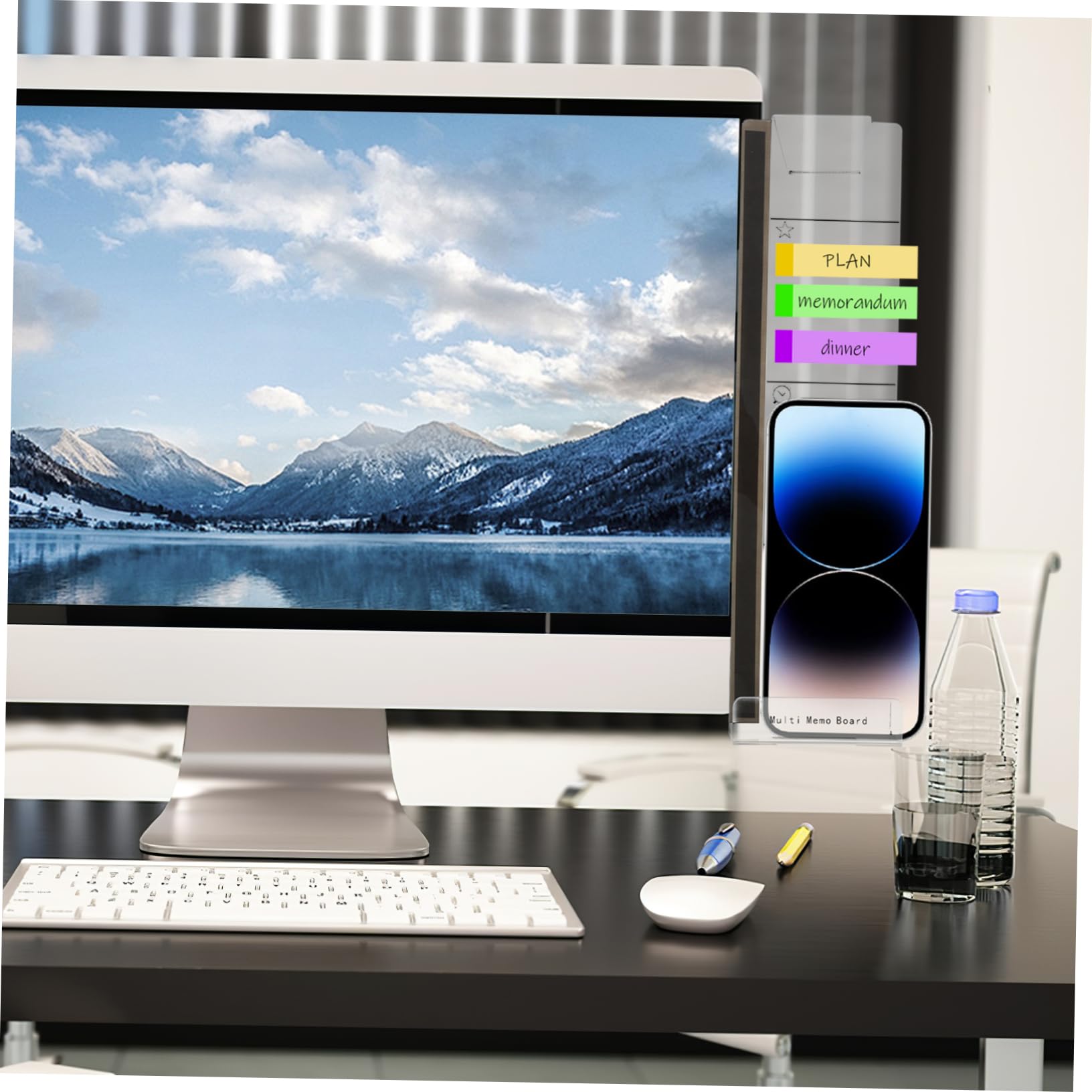 Operitacx 8pièces Tableau Mémo Acrylique Pour Écran Ordinateur Support De Notes Adhésives Transparent Lot De Organisateur Pratique Pour Rappels Et Messages Sur Moniteur