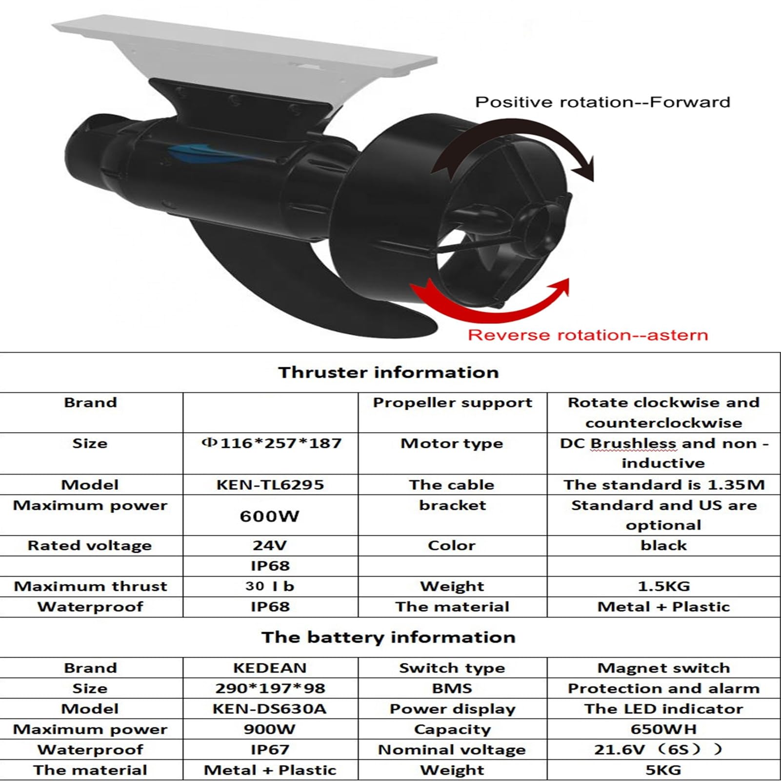 Motor eléctrico con caja de batería, tabla de surf motorizada, aleta de pesca, aleta eléctrica de 600 W, tabla de surf de remo, motor de empuje, aleta eléctrica, SUP, surf, kayak, aleta de potencia