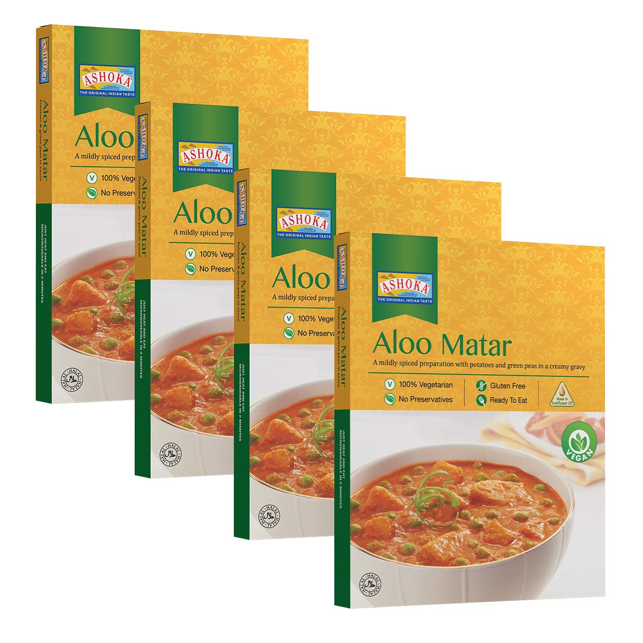 Ashoka Ready to Eat Indian Meals Since 1930, 100 Vegan