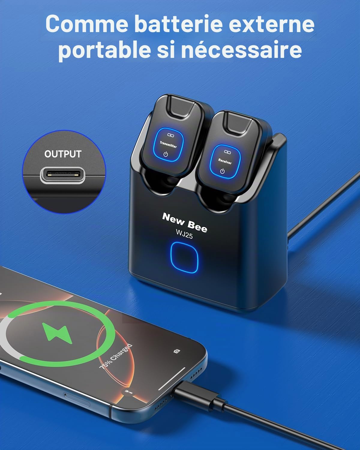 Système de Guitare Sans Fil 5.8GHz, 6 Canaux, Récepteur Émetteur Rechargeable 2 Types de Prises pour Batterie, Clavier Numérique, Violon Électrique, Guitare, Basse