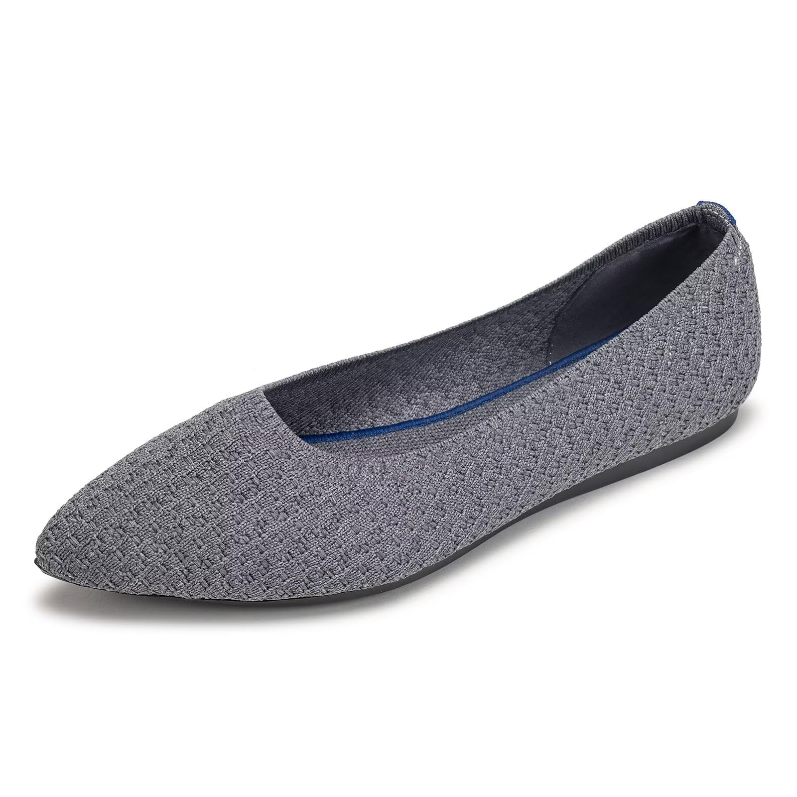 Zapatos planos de ballet de punto puntiagudo para mujer, zapatos planos de cuña baja, cómodos, zapatos planos para mujer, zapatos clásicos suaves