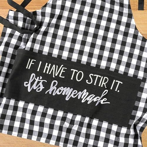 Miniatura 2 de Primitives by Kathy Divertido delantal de cocina ajustable con 3 bolsillos centrales para cocinar y hornear, If I Have to Stir It It's Homemade,