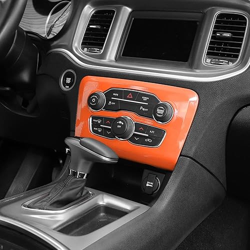 Vista 43 de Voodonala Para cargador de radio AC CD interruptor panel de ajuste para Dodge Charger 2015-2019, ABS rosa 1 unidad Rosa/Rebel Fun.