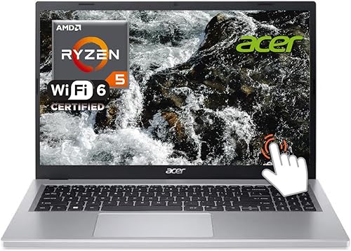 acer Laptop Aspire 3, pantalla táctil FHD IPS de 15.6 pulgadas, procesador AMD Ryzen 5 7520U de cuatro núcleos, tipo C, HDMI, Wi-Fi 6, Bluetooth,