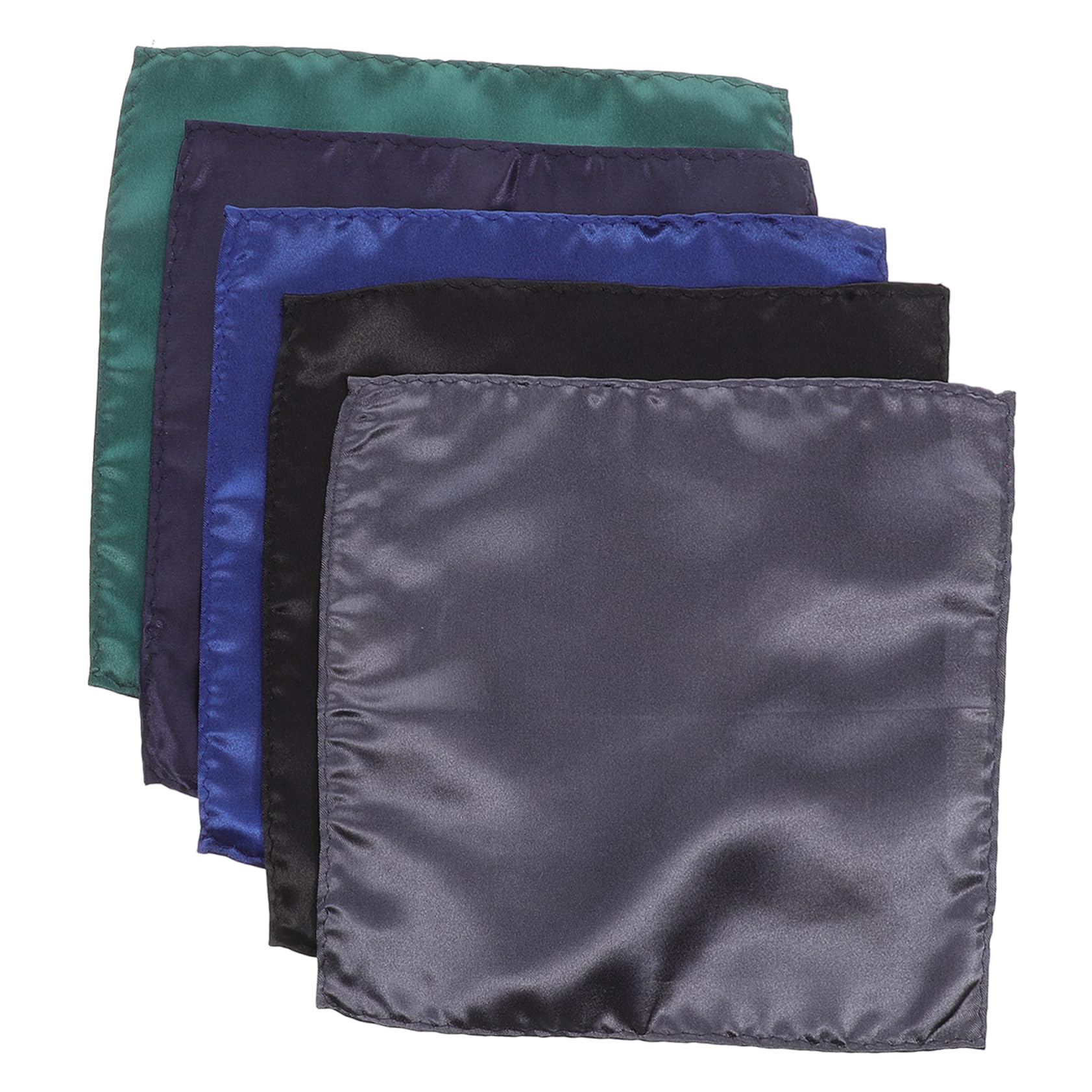 FOMIYES 5pcs Men Cotton Pocket Handkerchiefs Timeless Design for Weddings Formal Events Special Occasions Easy Care Versatile Styling with Deep Light