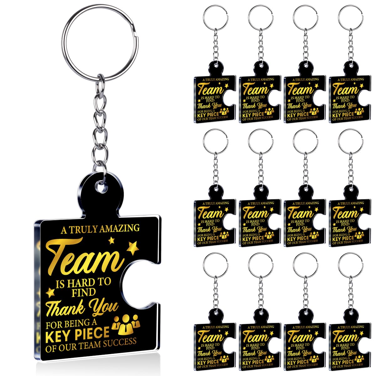 Team Appreciation Gifts Bulk Thank You Keychains for Coworkers