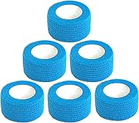 Vista 86 de Baisunt Paquete de 6 vendajes cohesivos de 1 pulgada, cinta autoadhesiva autoadhesiva autoadhesiva transpirable para muñeca, tobillo, deportes