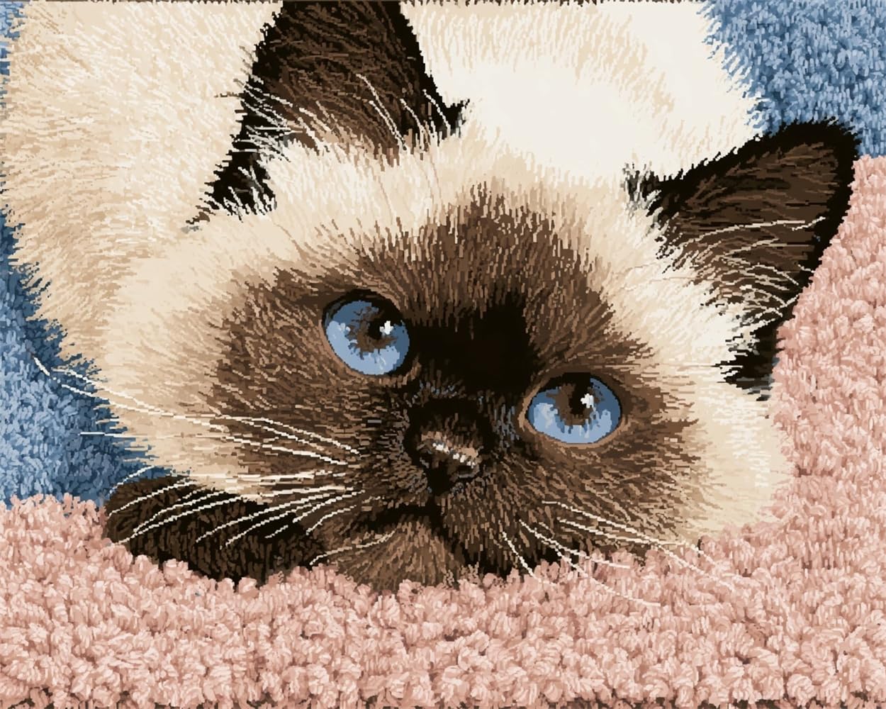 FWRTYCB Latch Hook Rug Kits,Siamese Cat