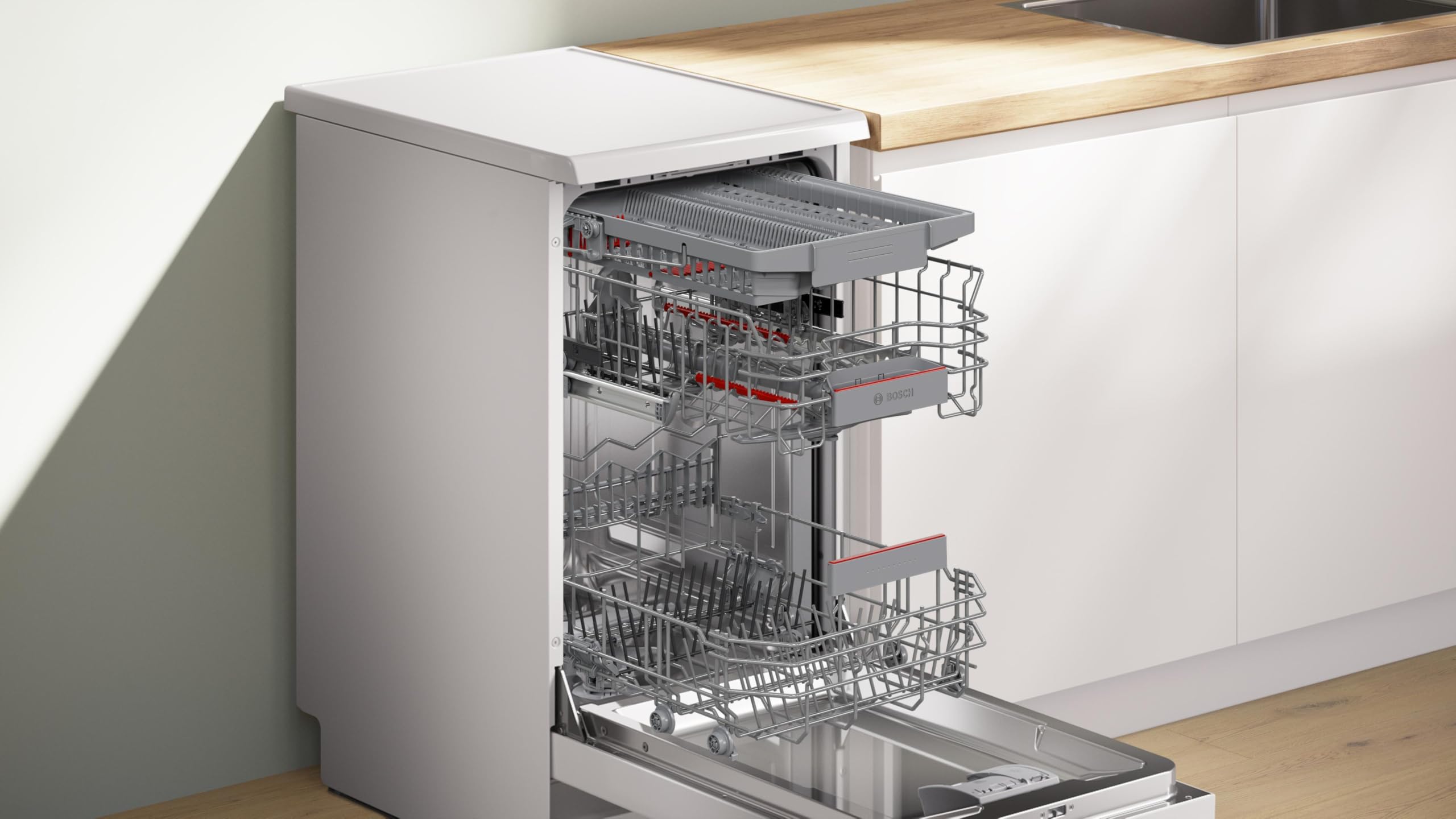 Bosch Série 4 Lave-vaisselle 60 cm Pose-libre Blanc SPS4EMW17E