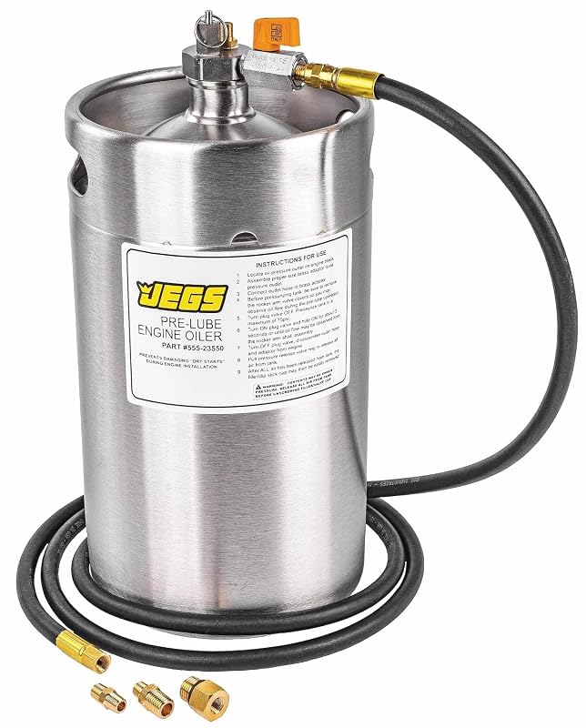Lubrificador de Pré- lubrificação de Motor JEGS com Tanque de Aço Inoxidável de 7,6 L 555-23550
