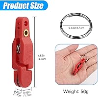 Vista 2 de TSV 10 clips de descenso de pesca, clips de liberación de descensor, clips de línea de pesca ajustables de tensión pesada con junta tórica, clips