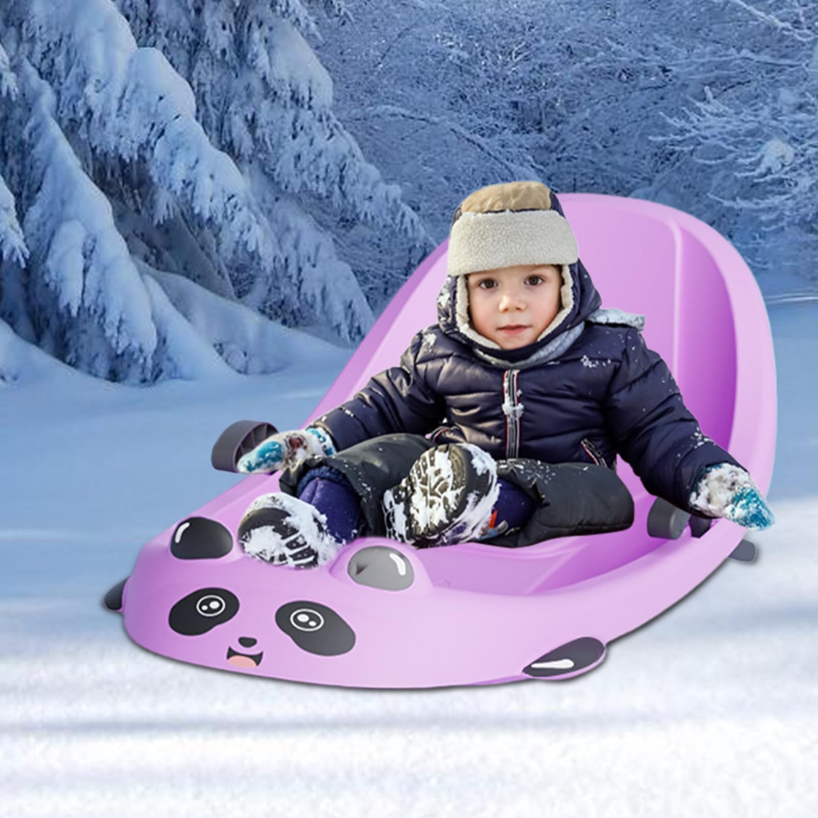 Schneeschlitten, Wintersportausrüstung – Outdoor-Schlitten für den Außenbereich mit Bremse | für kaltes Wetter Mädchen Vorschule verschneite Hügel Hinterhof Spielplatz