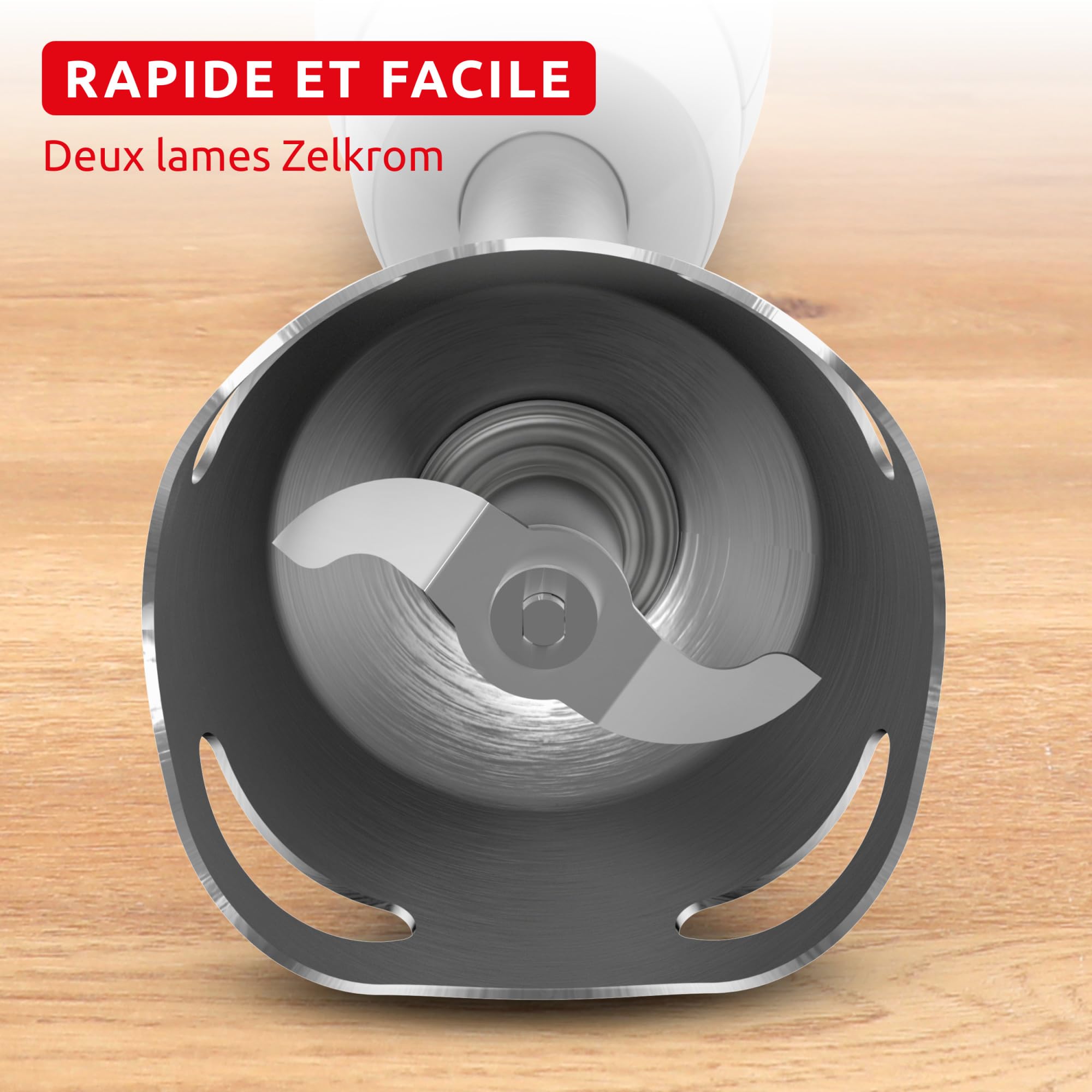 Moulinex Easy Milker & Easychef, Préparateur de lait végétal avec pied mixeur, Lames Zelkrom, 2 vitesses