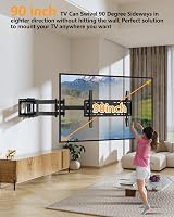 FORGING MOUNT TV Fali Tartó 109 cm Dupla Karos Konzol 50-90" Lapos/Ívelt TV-hez, 75 kg Teherbírás, Dönthető, Forgatható, VESA 600x400mm 7
