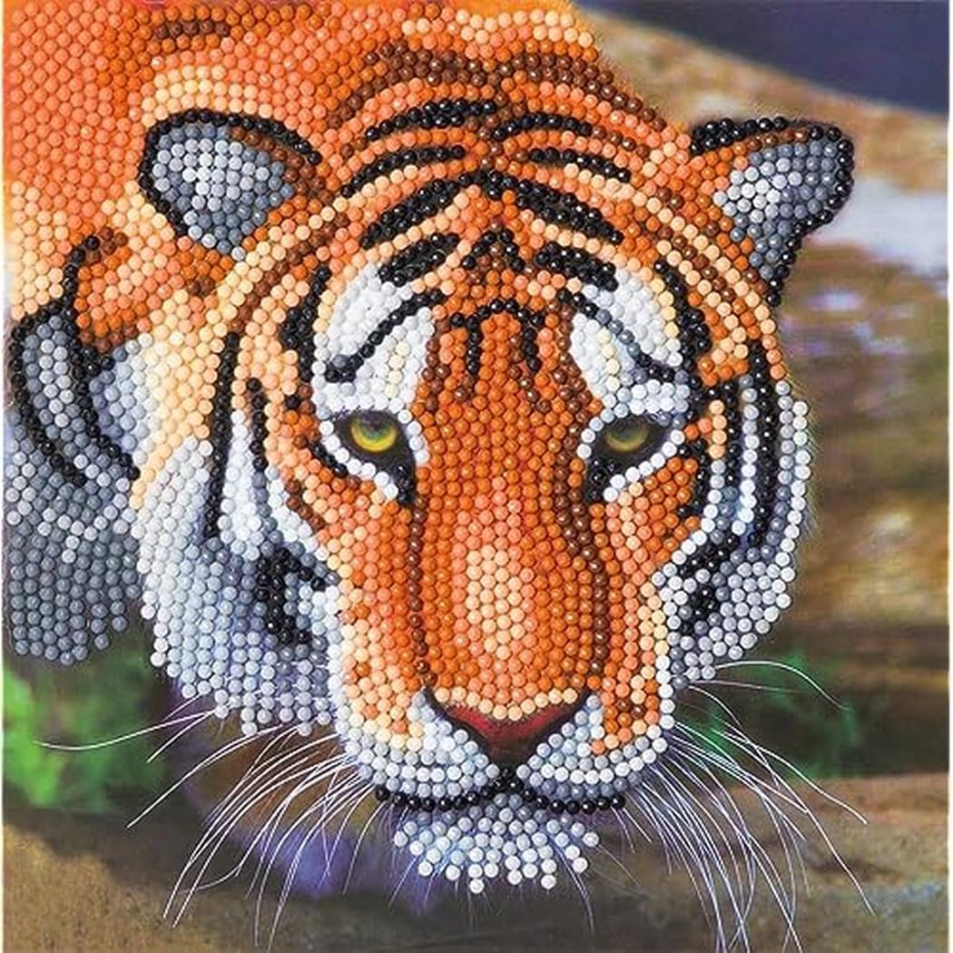 Crystal Art Diamond Painting Card Kit Tiger Create Your