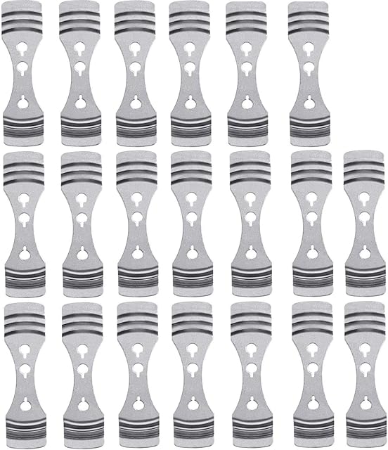 KAHEIGN 20Pcs Metal Candle Wick Centering Devices, Stainless Steel Candle Core Holder for Candle DIY Making (Silver)