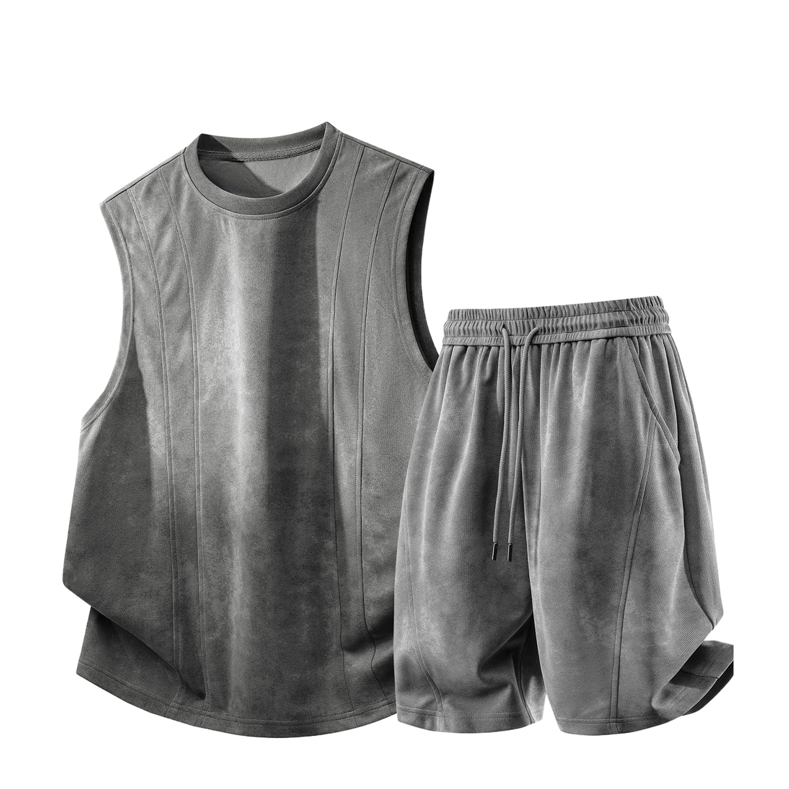 Męski American Tank Sport Set Summer Slim Luźny T-shirt Bez Rękawów