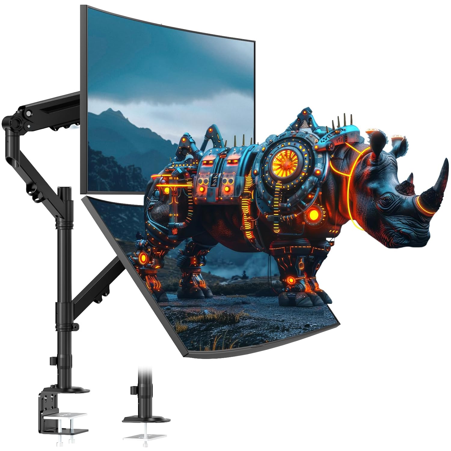Dual Monitor Mount for 17 to 40 inches Holds up to 26 4 lbs Monitor Desk Arms for