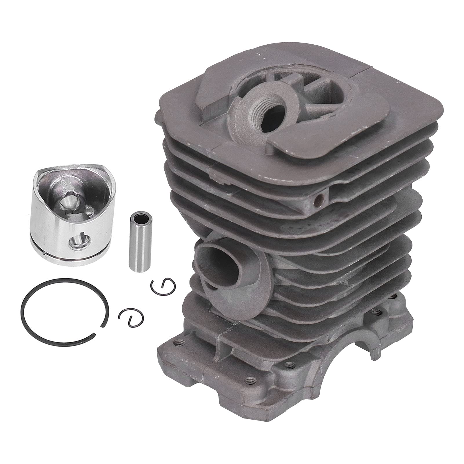 Zestaw tłoka cylindra 38mm Części zamienne do piły łańcuchowej Aluminium Trwałe ulepszenie Fit 136 137 141 Pierścień tłokowy piły łańcuchowej Pierścień zabezpieczający