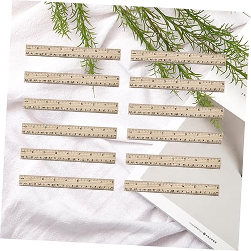 Miniatura 8 de DOITOOL Regla métrica 30pcs 8 regla de madera regla milimétrica regla de ayuda de entrenamiento Regla Mm Regla de enseñanza Regla 7.9 in Herramienta