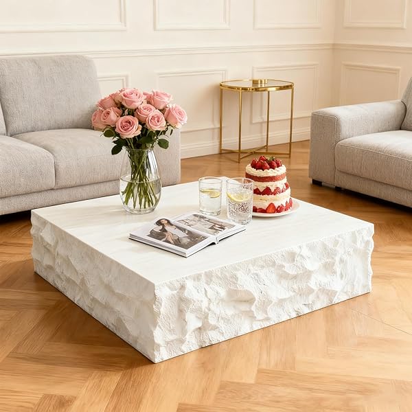 Minimalist Faux Marble Center Table