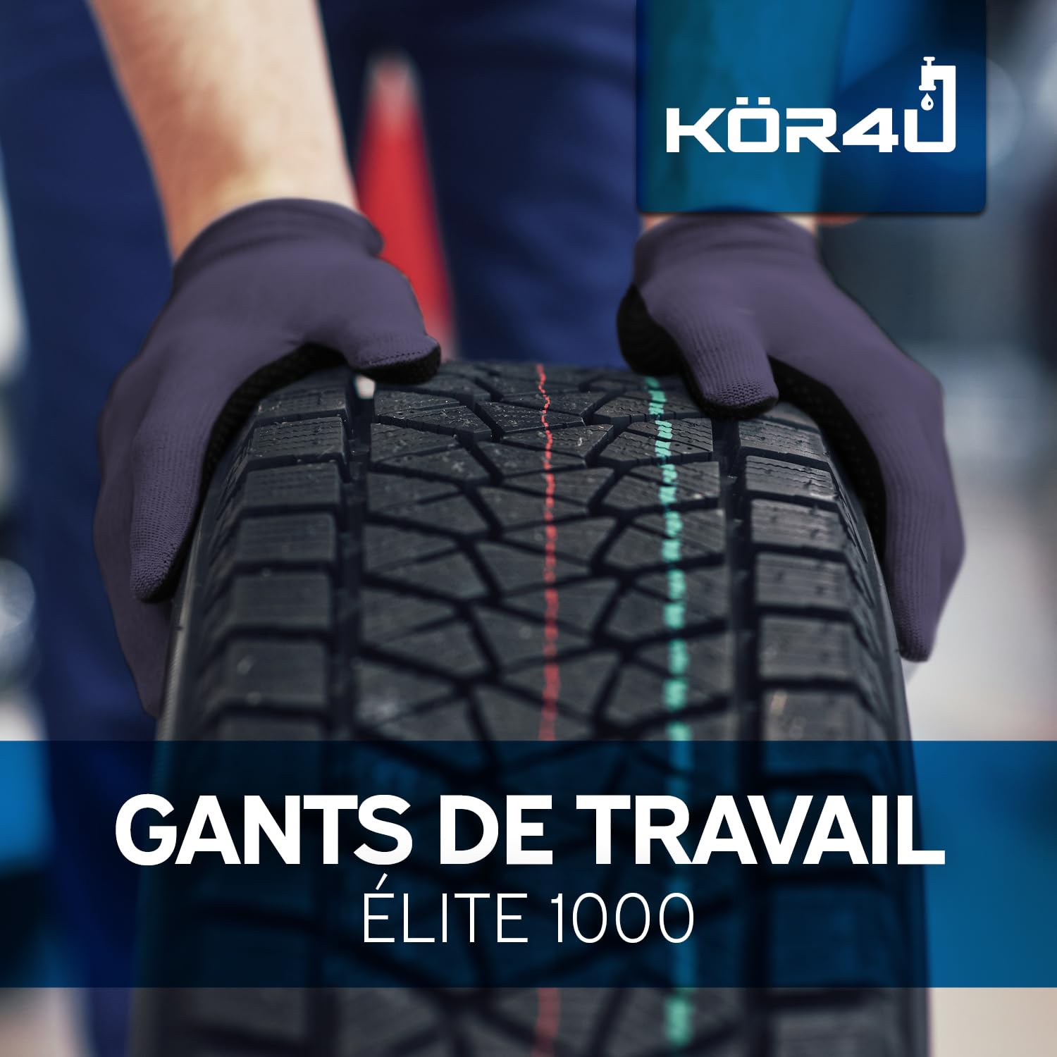 kör4u Elite Lot de 140 paires de gants de travail respirants et enduits, adaptés comme gants de protection, gants de jardinage pour femmes et mécaniciens, revêtement en nitrile de qualité supérieure,