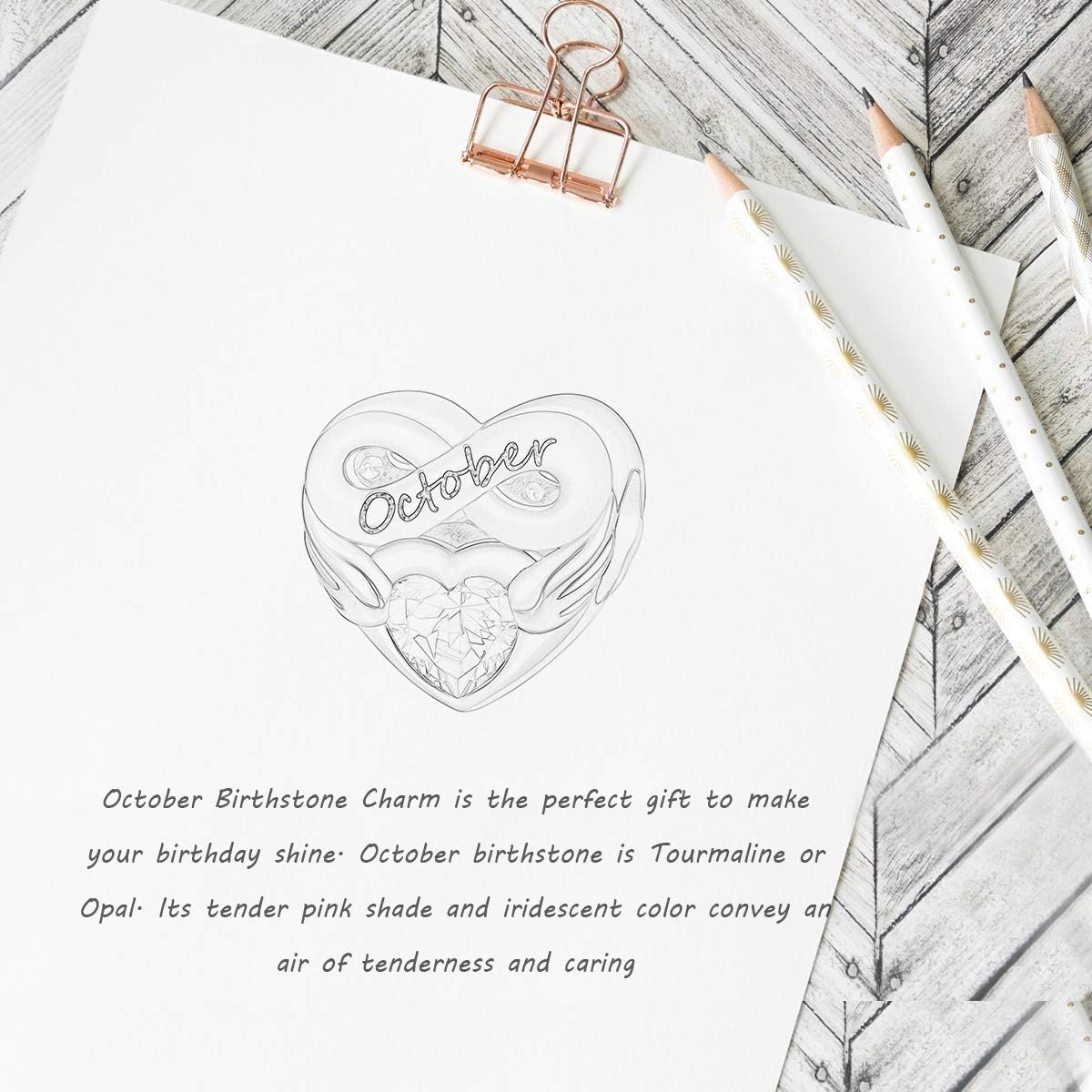 FOREVER QUEEN Birthstone Charms for Charms Bracelet- 925 Sterling Silver Love Heart Beads Infinite Love Charms, Happy Birthday Charms for Bracelet and Necklace - Image 6