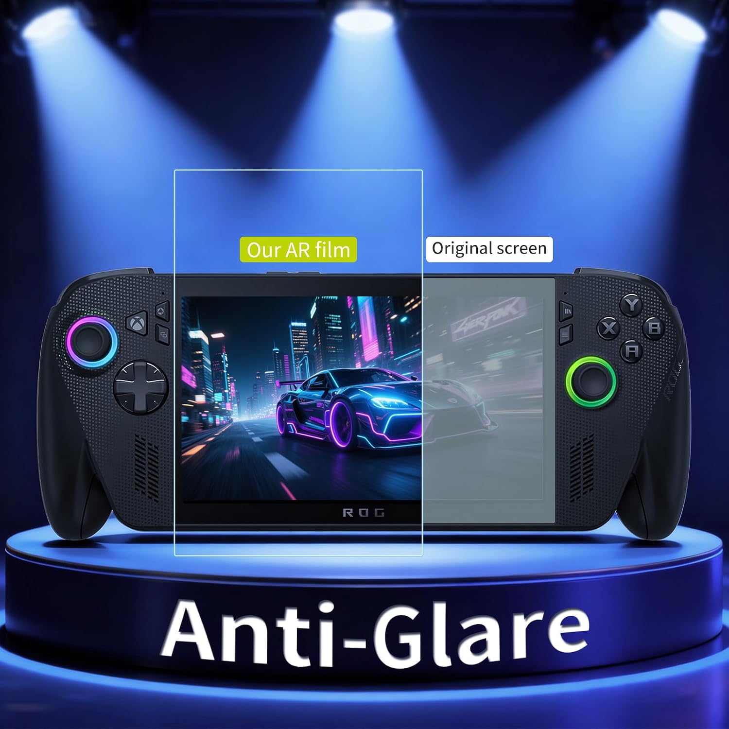 2 Pack AR Tempered Screen Protector for ROG Ally X, Anti-Fingerprint & Scratch Resistant, Bubble-Free Easy Installation, HD Clear Transparent, Essential Accessories for ASUS ROG Ally X Gaming Handheld image 2