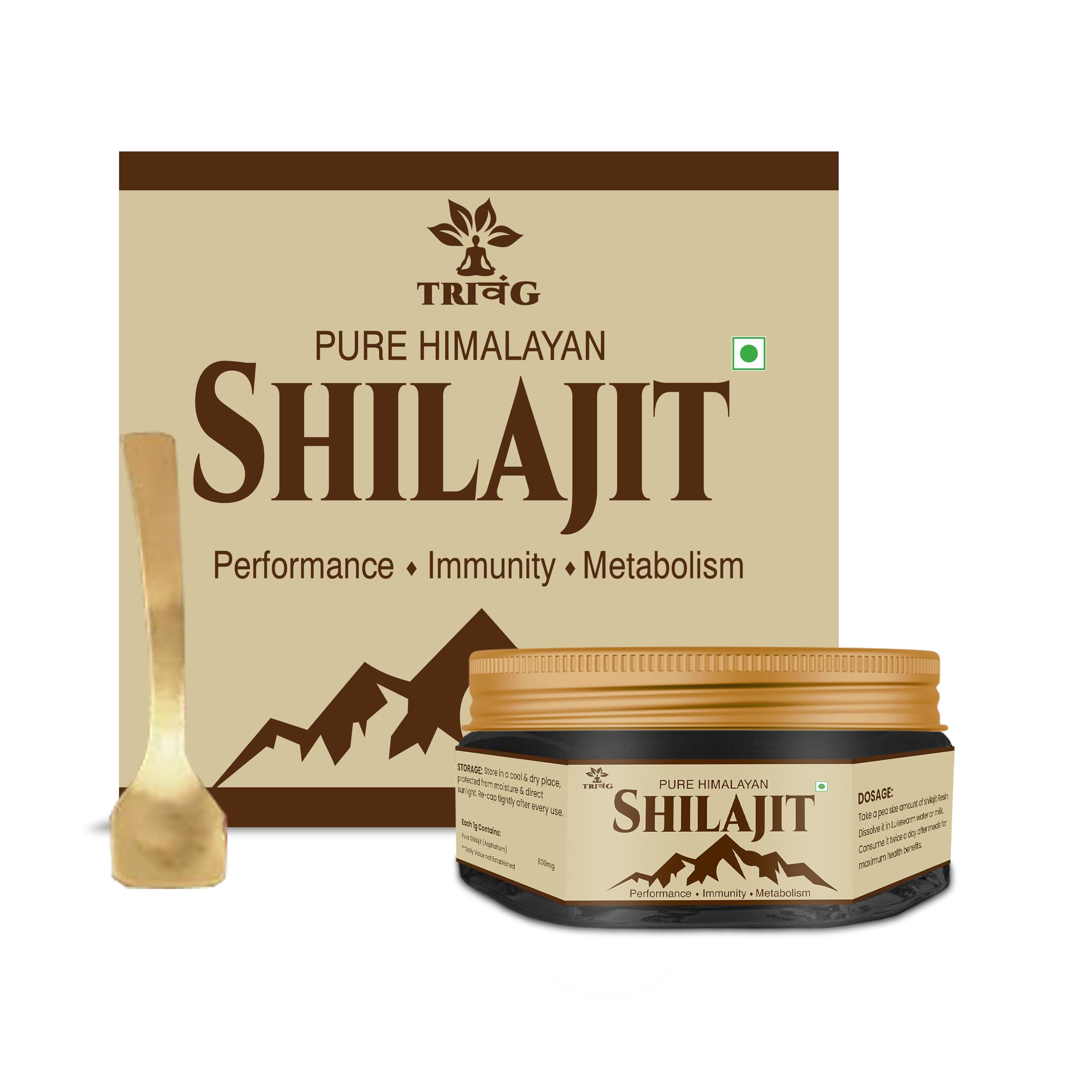VedriSi Trivang Pure Original Himalayan Shilajit/Shilajeet Resin 100% Natural (10G)