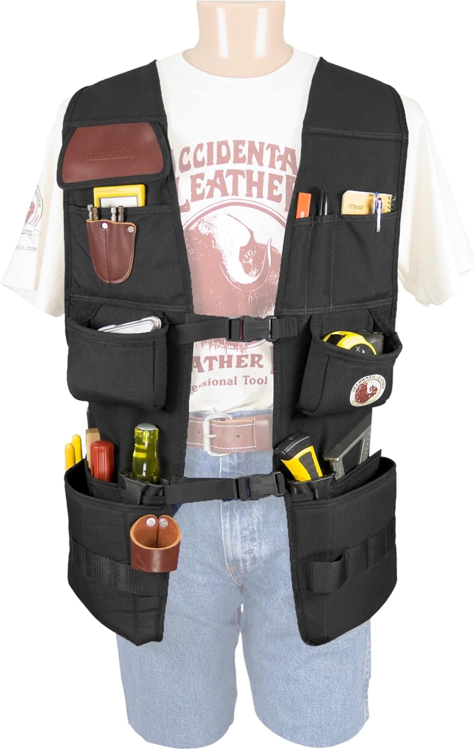 Occidental Leather OxyPro Work Vest - 28 Pockets & Tool Holders - One Size Fits Most - Made in USA