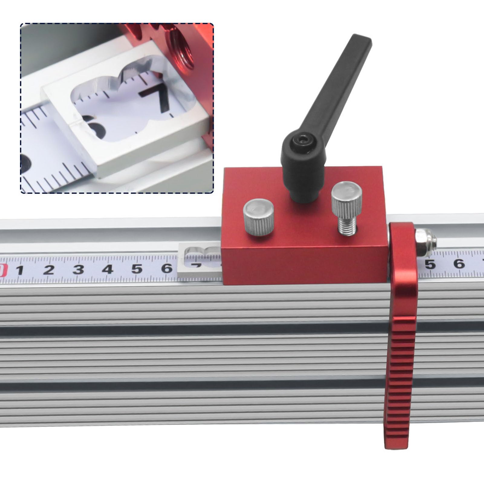 Fence Flip Stop Aluminum Alloy T Track Limit Stop Type 75 Accessory for Woodworking - Image 2